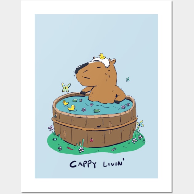 Cute Capybara Wall Art by YipeeKaiYay